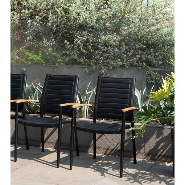 George Oliver Kiern Powder Coated Aluminum Outdoor Stackable Dining